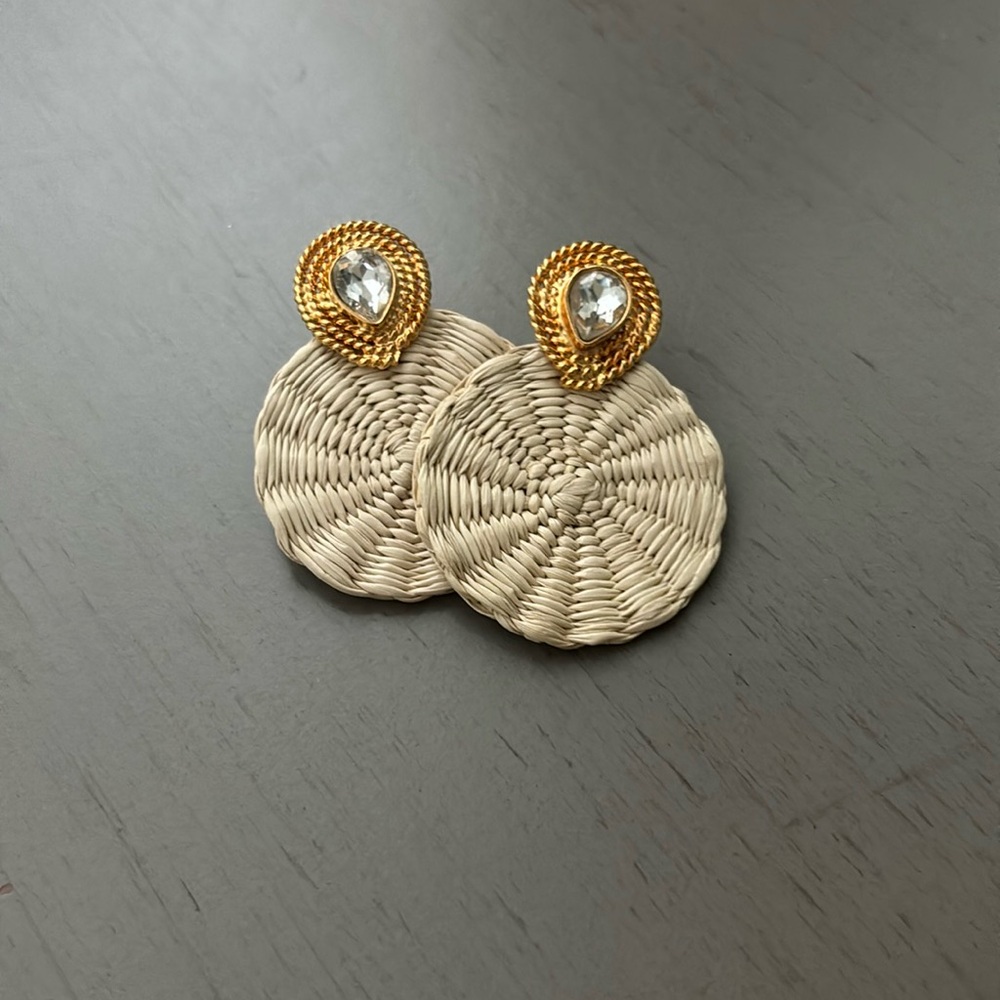 NWOT raffia earrings from Tuckernuck